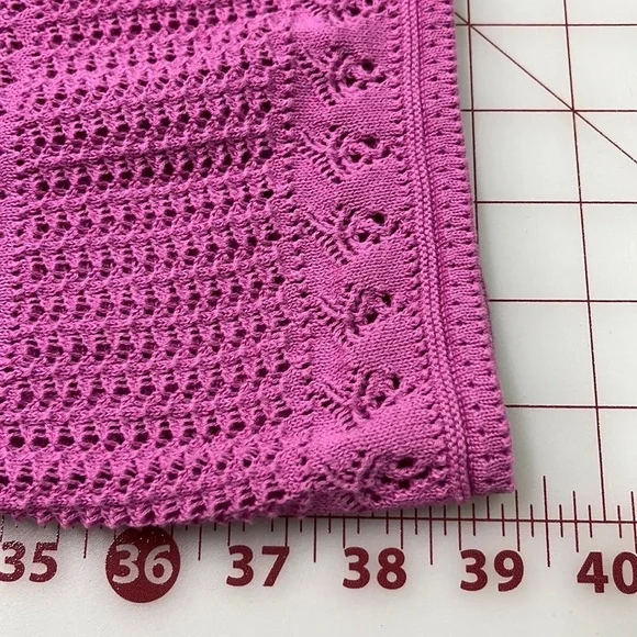 Lilly Pulitzer “Paula” Resort Beach Crochet Fuchsia Travel Dress/Cover Up SZ M - Picture 14 of 14